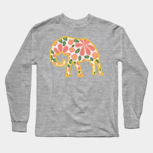 Flower Elephant Long Sleeve T-Shirt